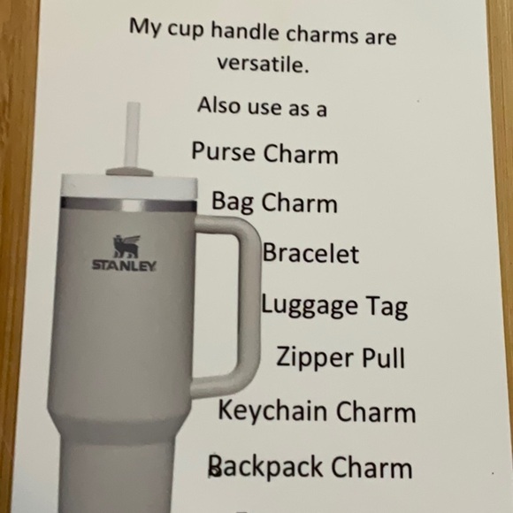 Hand Crafted Stanley Cup Charm Stainless Charm Cruise Ship Pendant Silver - Picture 6 of 6